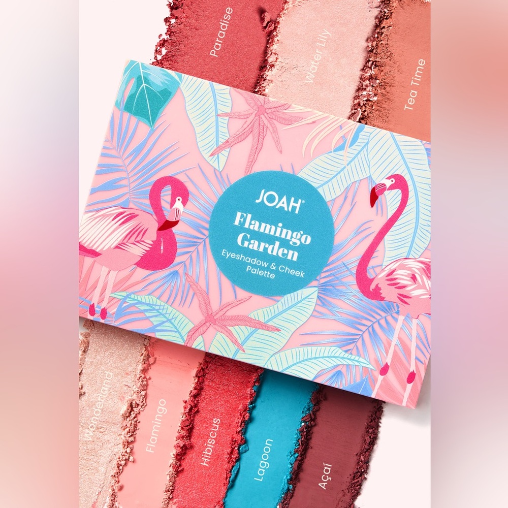 Joah Flamingo Garden Eyeshadow & Cheek Palette